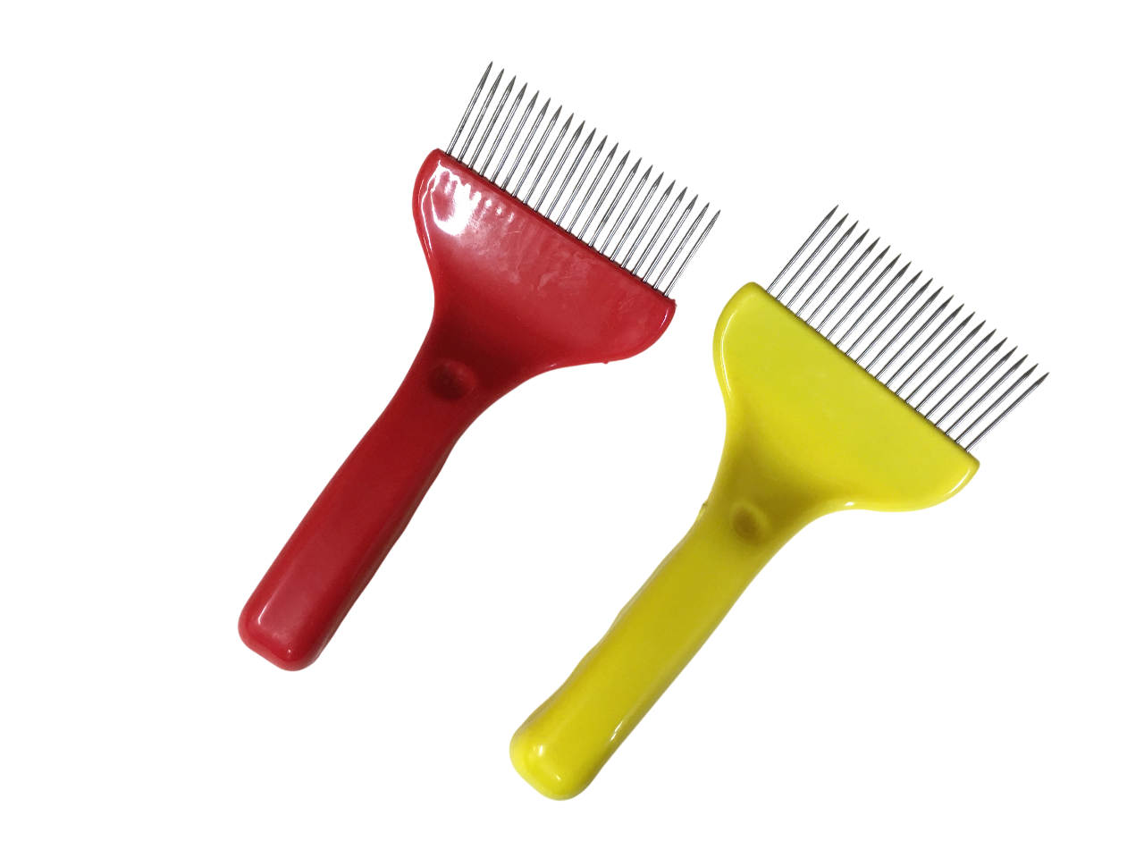 forchetta disopercolatrice con denti in acciaio inox e manico plastica per apicoltura
