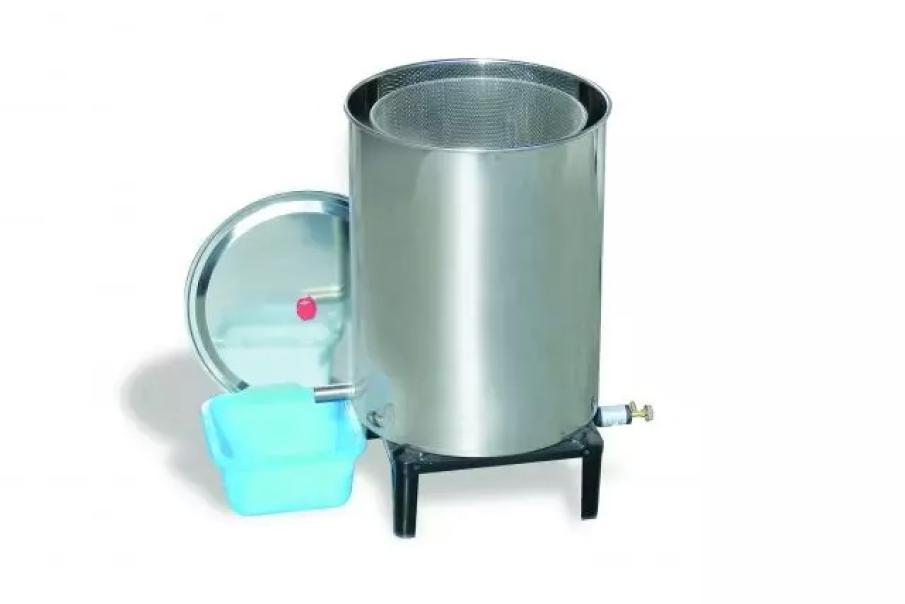 sceratrice a vapore cilindrica in acciaio inox per lavorazione cera favi apicoltura