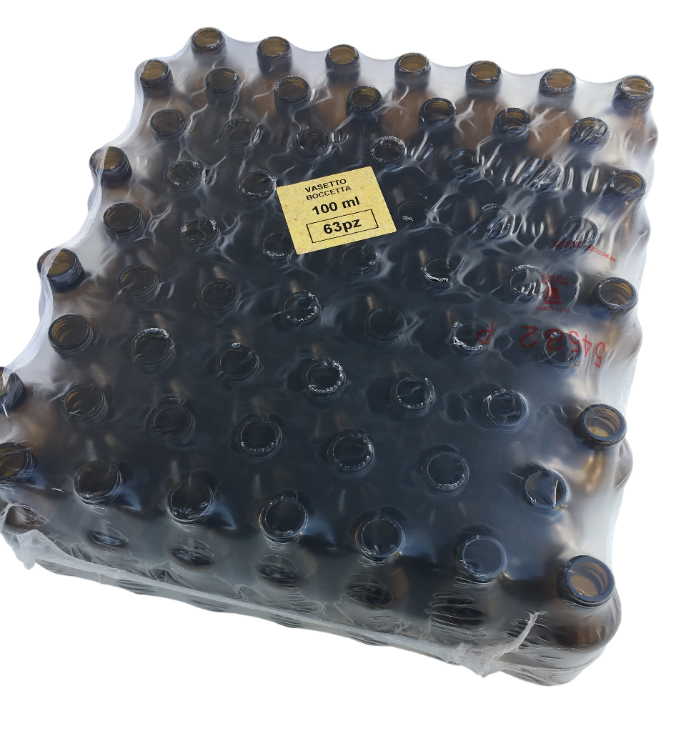 apicoltura.com bottiglietta in vetro scuro da 100 ml senza contagocce (confezione da 63 pezzi) - foto 2
