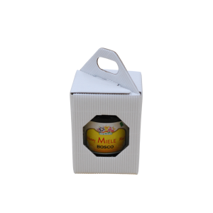 Scatoletta porta vasetto bianca per 1 vaso da 250 g di miele