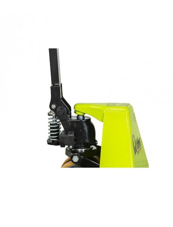 Vista posteriore struttura rinforzata e pompa transpallet manuale