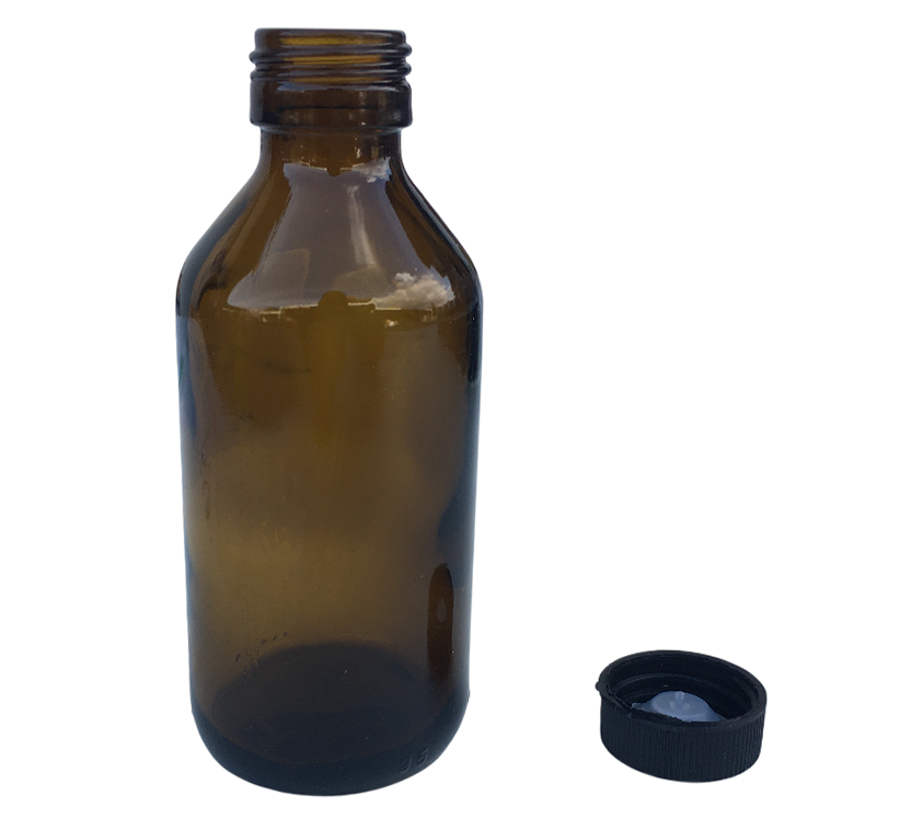 apicoltura.com bottiglietta in vetro scuro da 100 ml, completa di tappo a vite (confezione da 63 pezzi) - foto 2