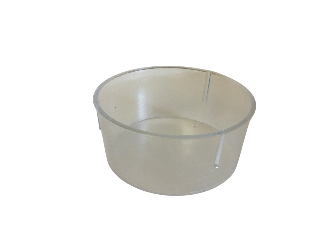 Bicchierotto di ricambio plastica trasparente per nutritore api cilindrico
