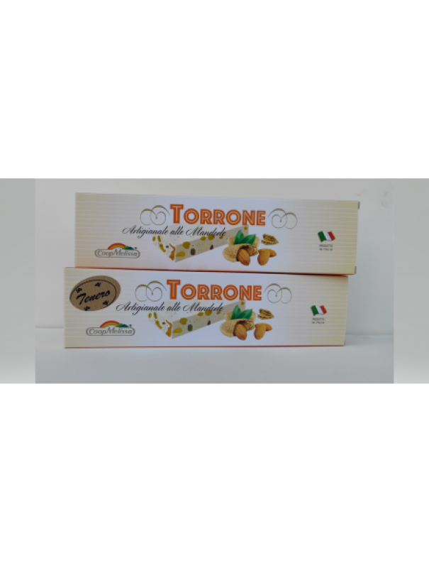  torrone morbido artigianale, mandorlato, con miele italiano, gr. 200 - foto 2
