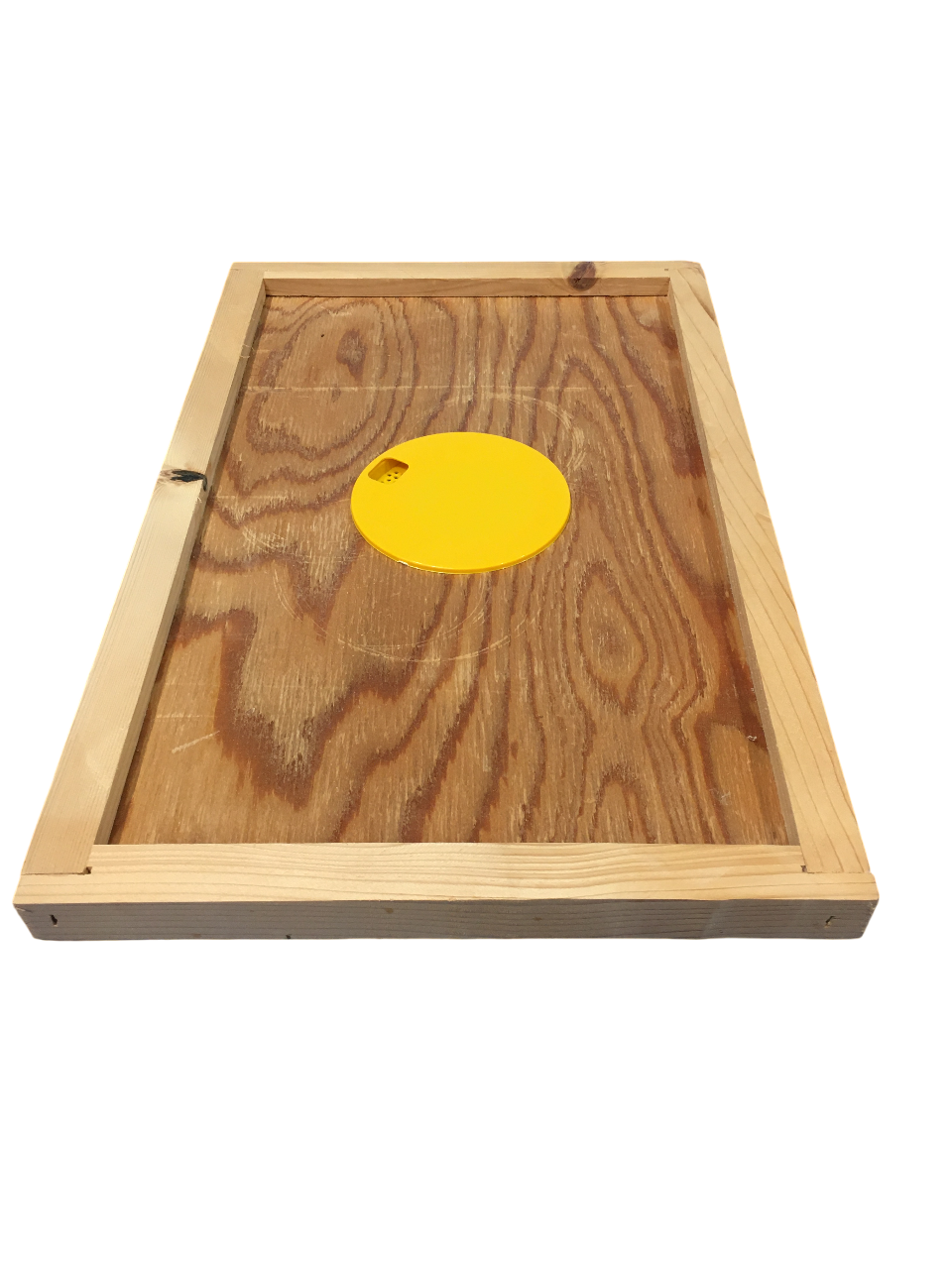 Vista frontale apiscampo rotondo due uscite tavoletta arnia 7 telaini