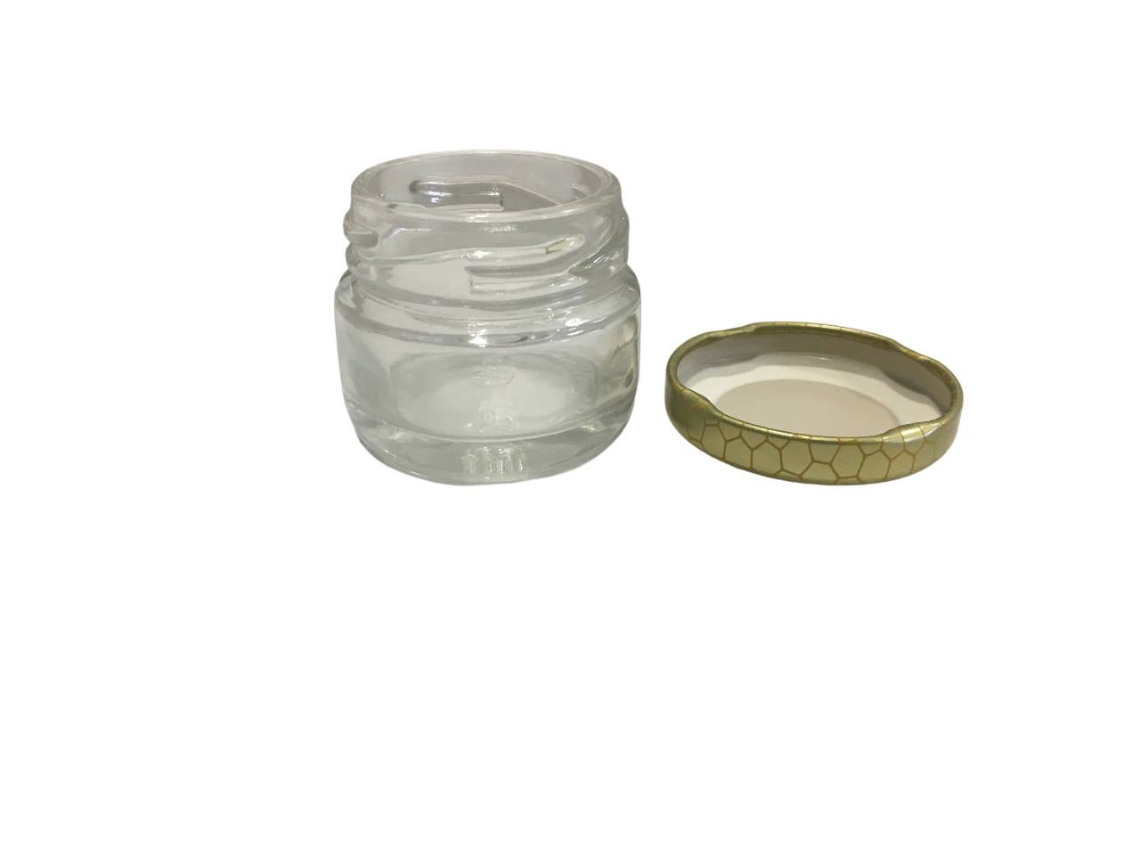 apicoltura.com vaso in vetro ml. 28, per 30 gr di miele (conf. da 130 pezzi) completo di tappo - foto 2