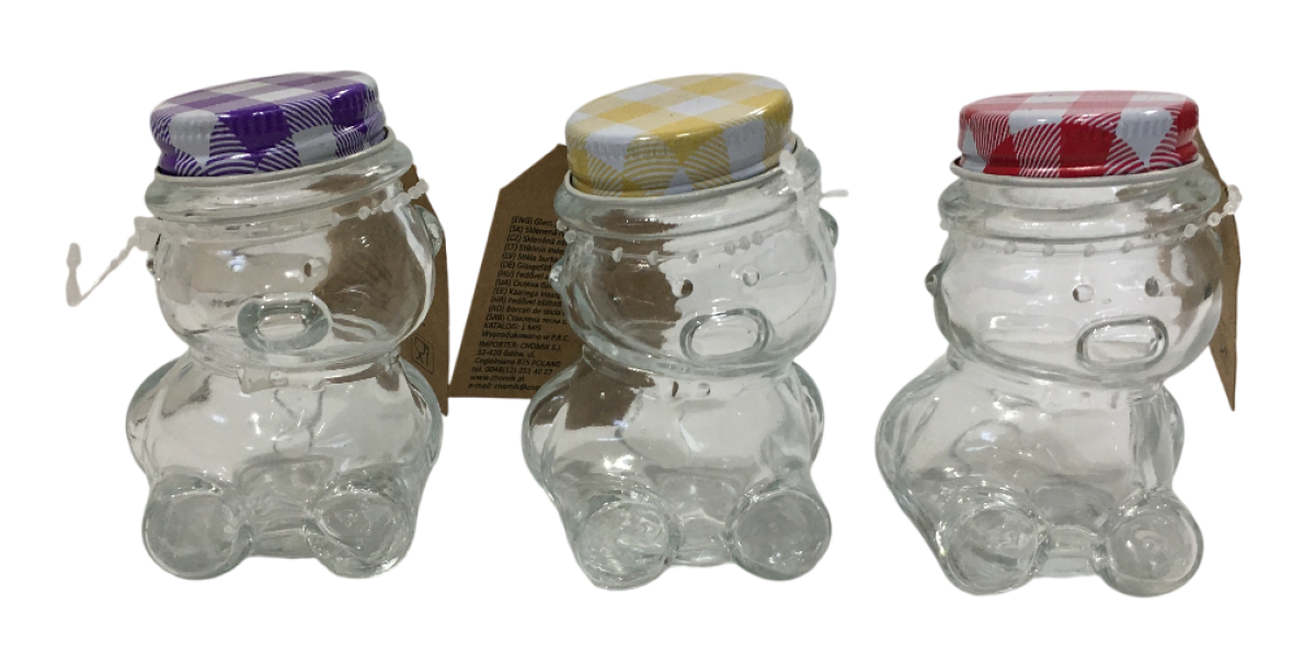 apicoltura.com vaso in vetro a forma di orsetto ml 30 (confezione da 24 pz) - foto 1