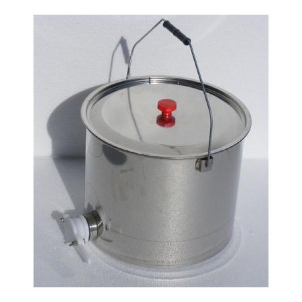 apicoltura.com secchio sotto smelatore inox con maniglia ma con rubinetto - foto 1