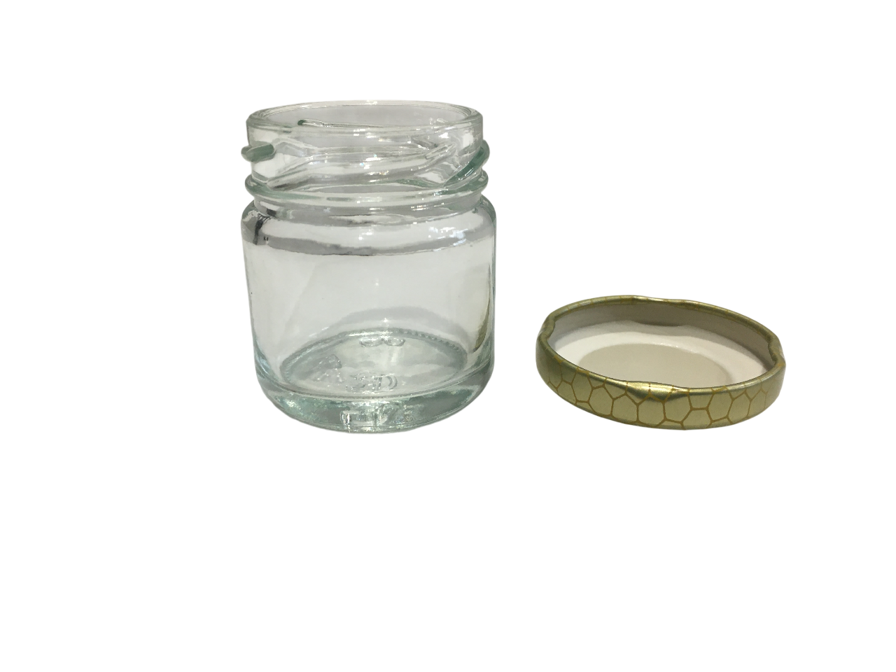 apicoltura.com vaso in vetro ml. 40, per 50 gr di miele (conf. da 60 pezzi) completo di tappo - foto 2