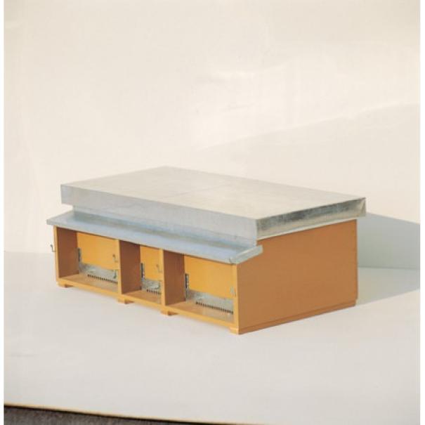 Cassone professionale 3 sezioni in abete per raccolta pappa reale