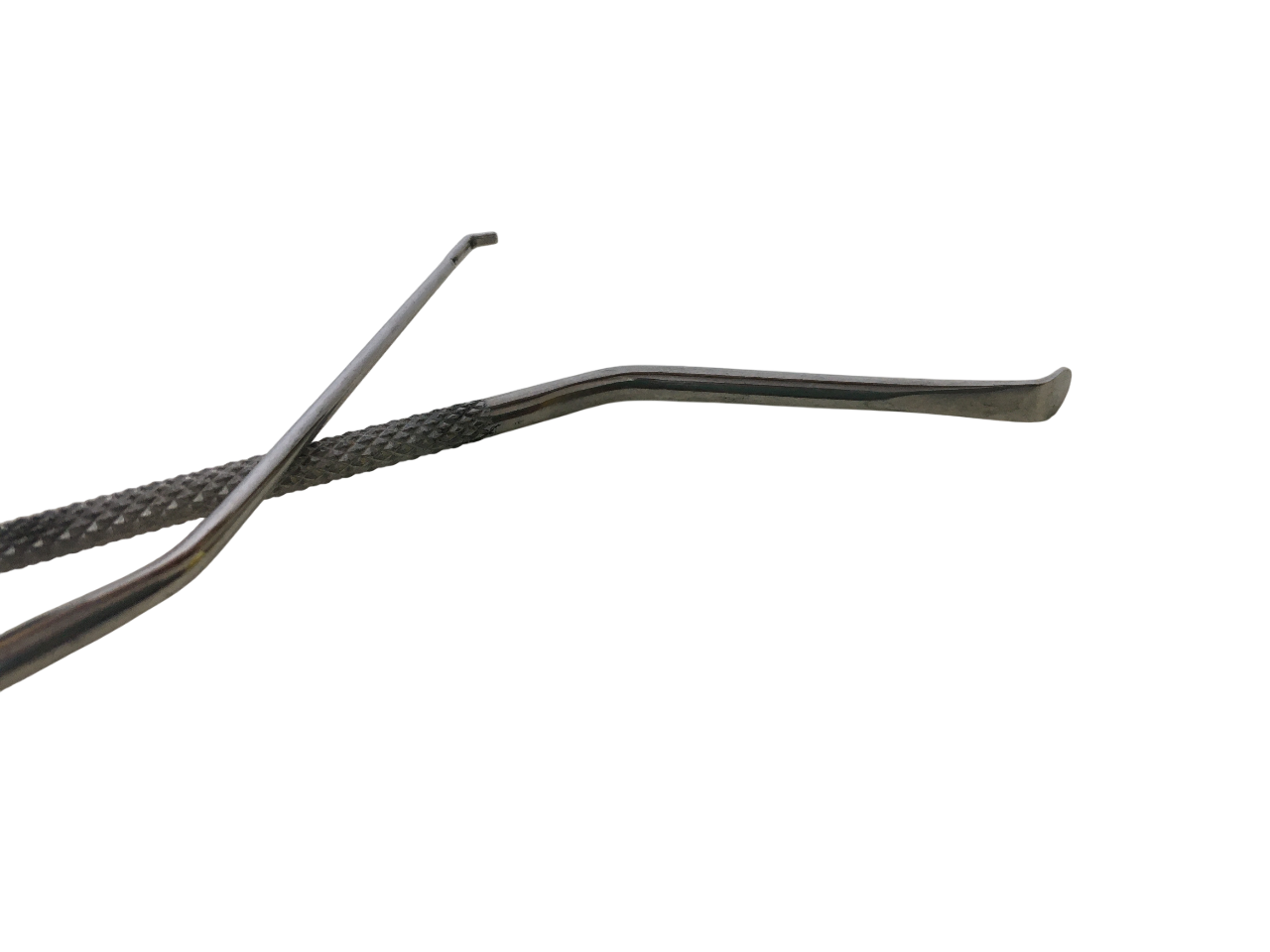 Manico zigrinato su coglilarve inox per presa sicura apicoltore