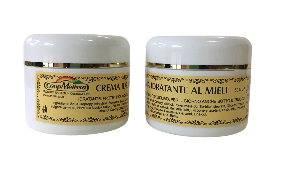 Vasetto crema idratante miele COOP MELISSA 50ml vista etichetta