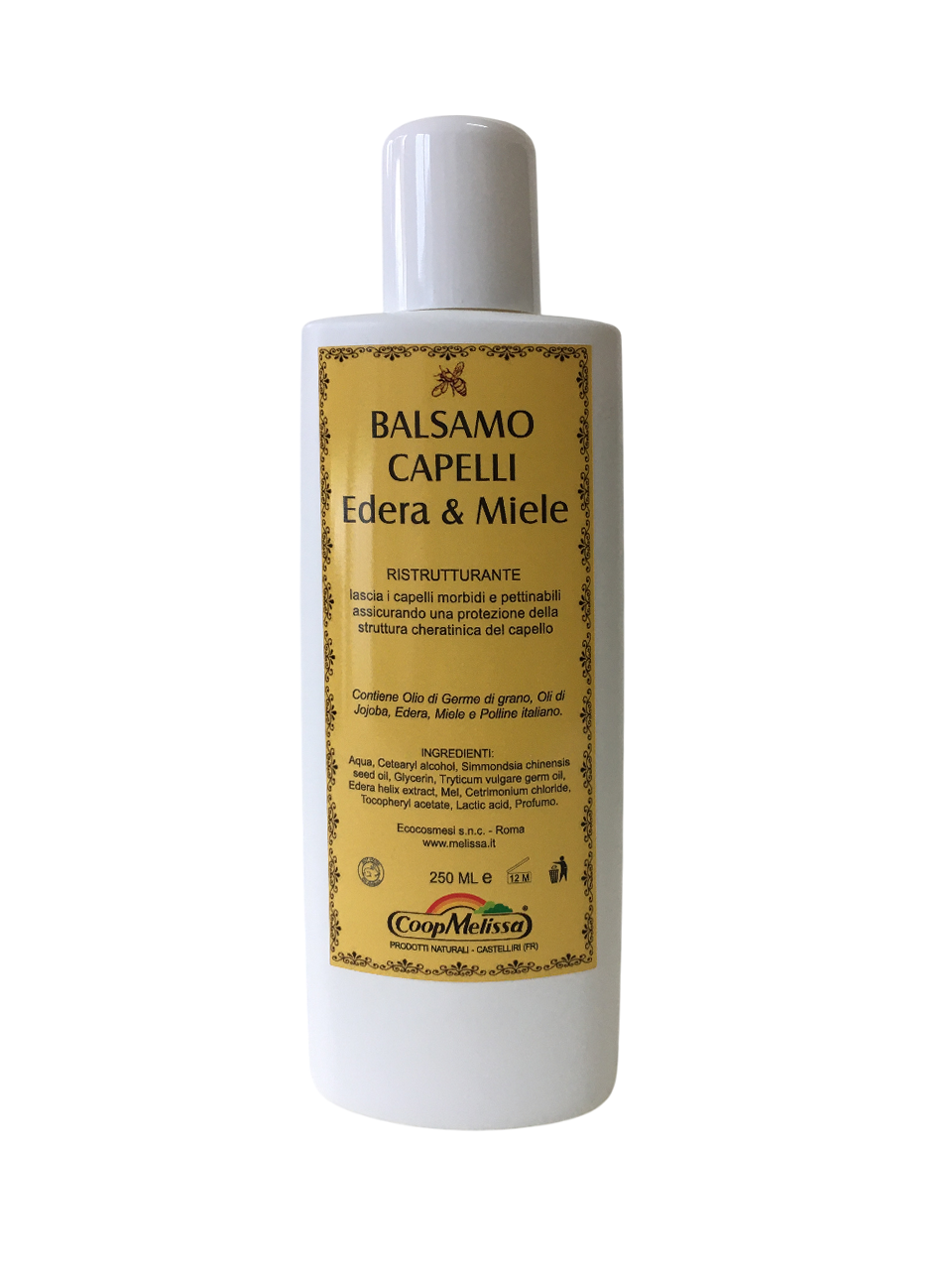 Balsamo capelli ristrutturante con edera e miele 250 ml Coop Melissa