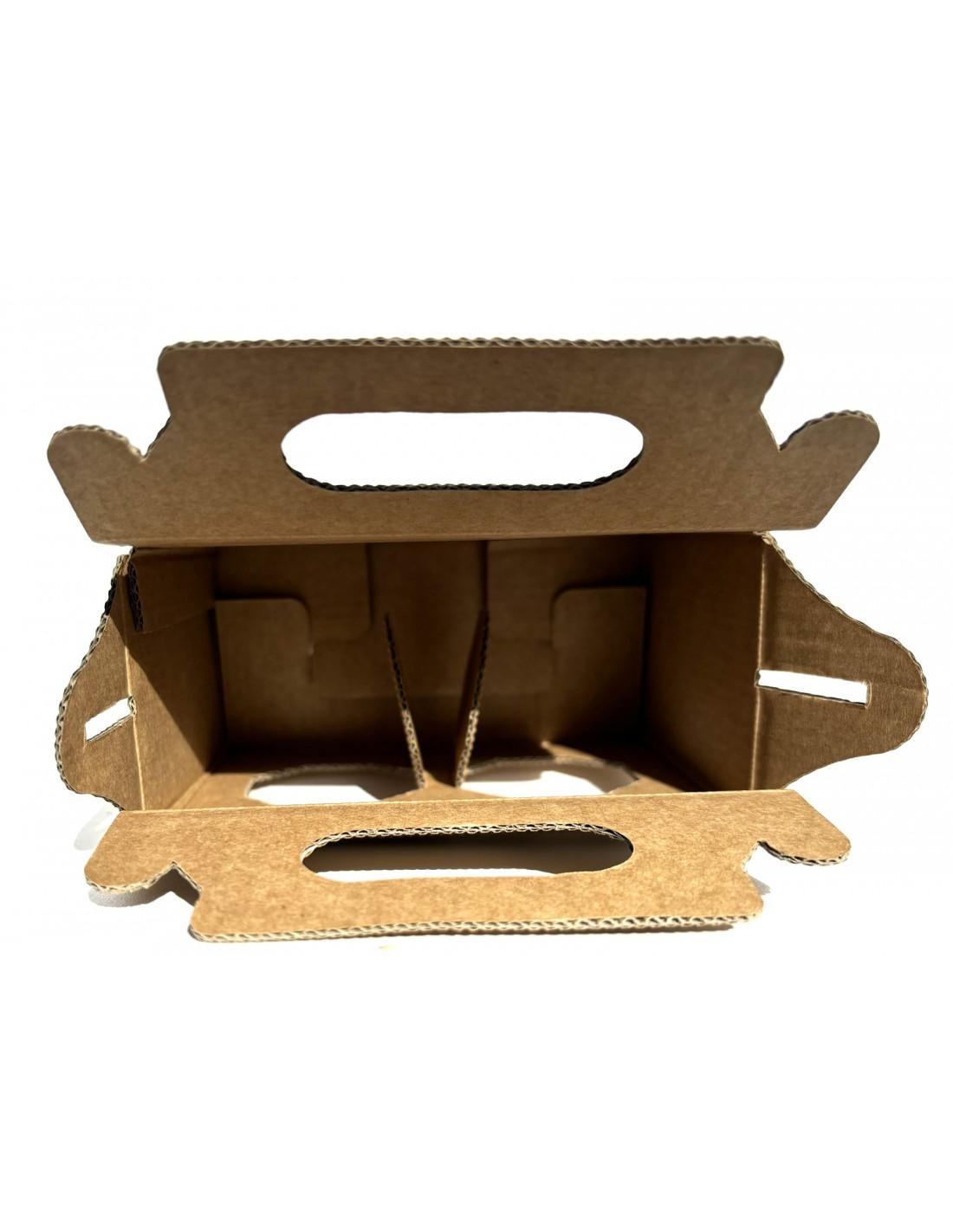 Scatoletta portavasetti due posti in cartoncino per miele aperta dall alto