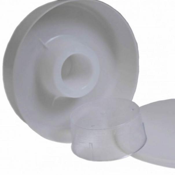 Coperchio in plastica per alimentatore cilindrico da 1 litro