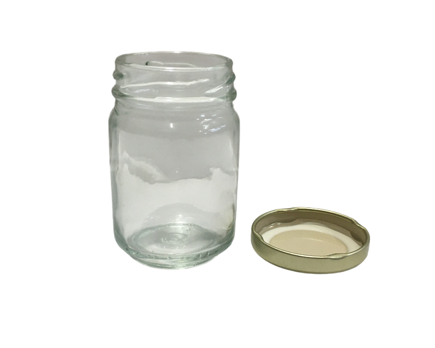 apicoltura.com vaso in vetro ml. 106, tipo alto, per 125 gr di miele (conf. da 40 pezzi) completo di tappo - foto 2