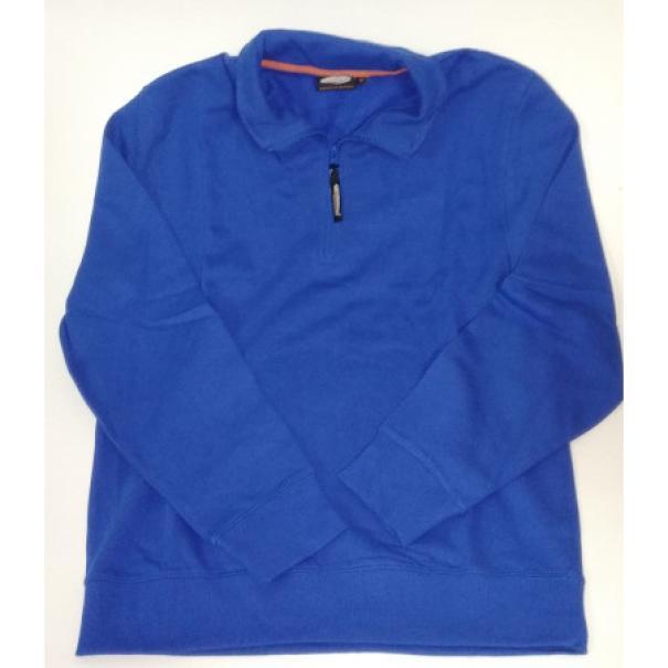  felpa/maglia da sudore con mezza zip azzurro royal - foto 2