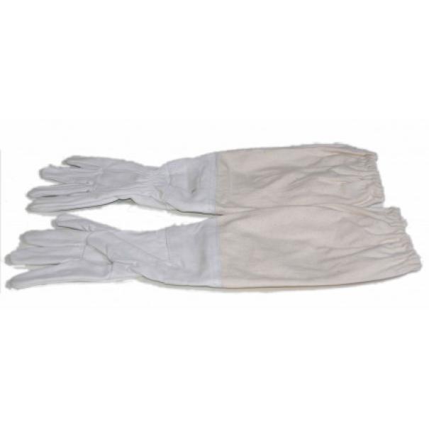 apicoltura.com guanti da apicoltore in pelle bianca anti punture - foto 1