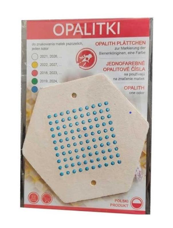 Confezione opali numerati rossi 1-100 per marcatura regine alveare