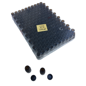 Vasetto in vetro scuro da 15 cc, completo di tappo, per 10 gr. di pappa reale (confezione da 170 pz)