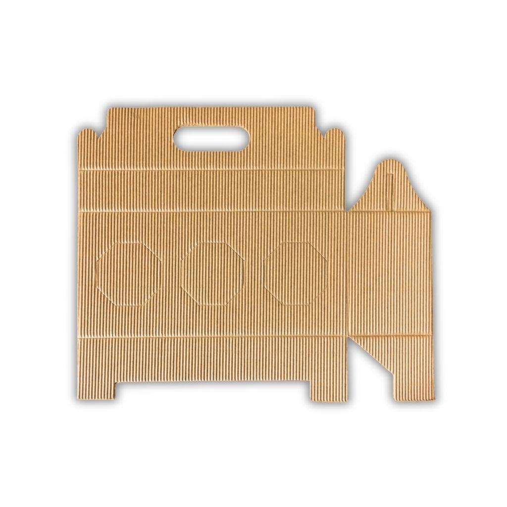 Fustella scatola avana cartoncino per vasetti da 250 g