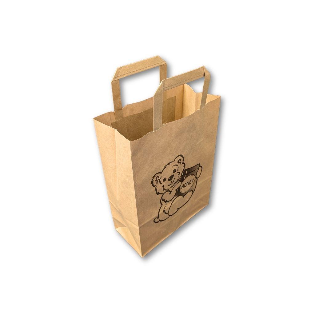 Busta carta kraft con manici per confezione prodotti apistici